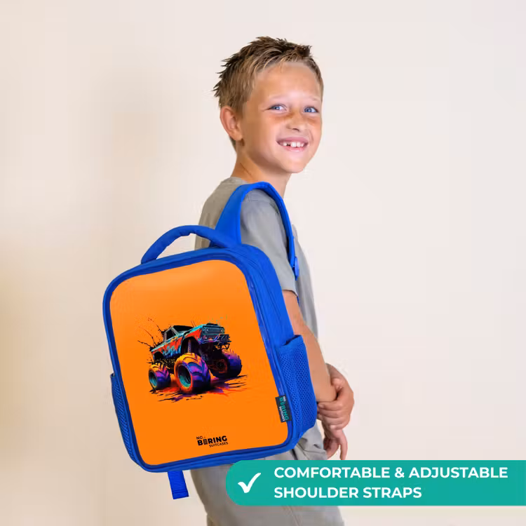 Kids backpack - Blue - Rainbow Wheels — 4