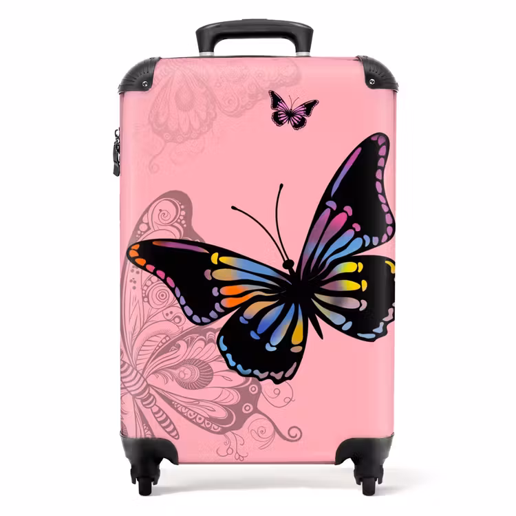 Suitcase - Bubblegum butterfly — 1