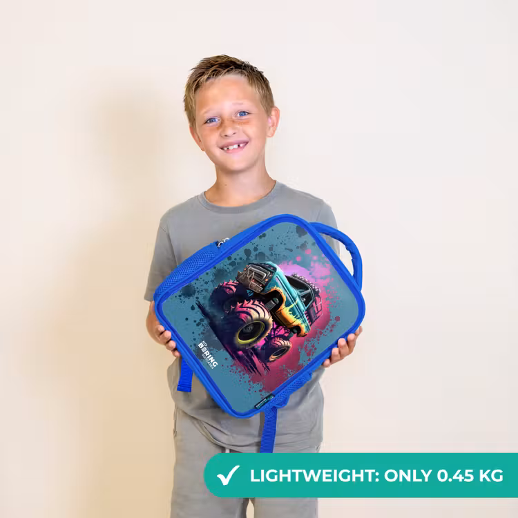 Kids backpack - Blue - Monster Wheels — 3