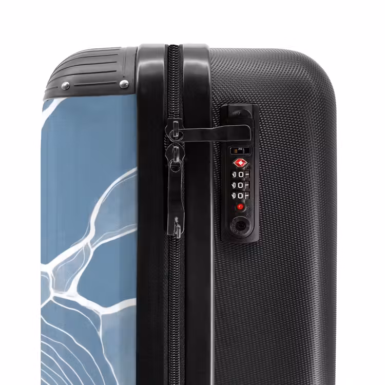 Suitcase - Abstract - Blue - Leaves — 6