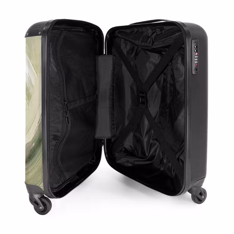 Suitcase - Abstract - Brush strokes - Waves - Green — 5