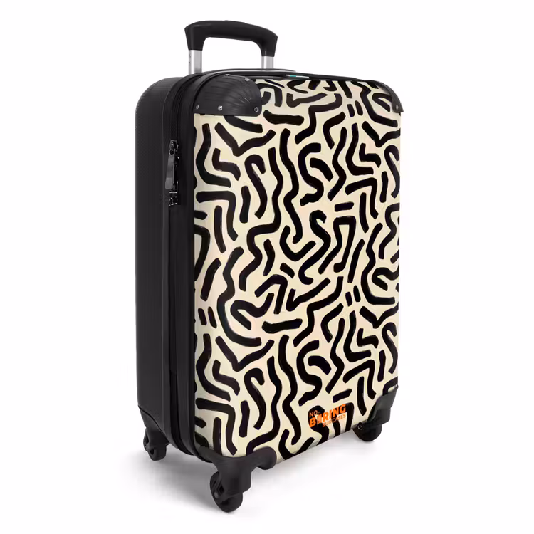 Suitcase - Abstract - Lines - Black — 2