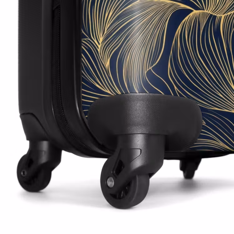 Suitcase - Abstract - Lines - Blue - Gold — 7