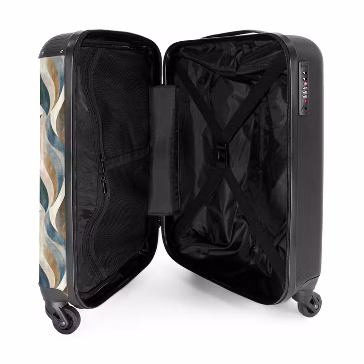 Suitcase - Abstract - Waves - Colorful — 5