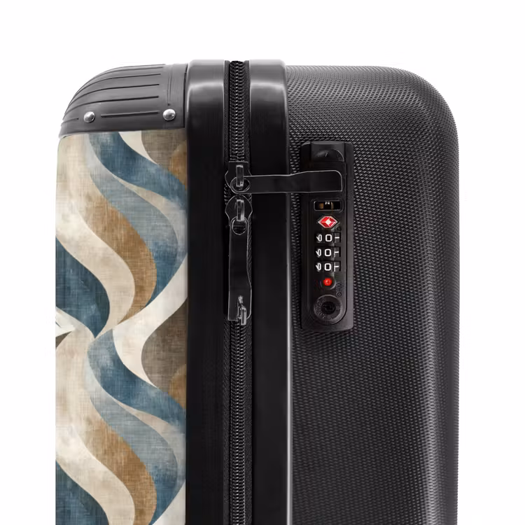 Suitcase - Abstract - Waves - Colorful — 6