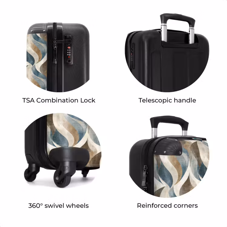 Suitcase - Abstract - Waves - Colorful — 8