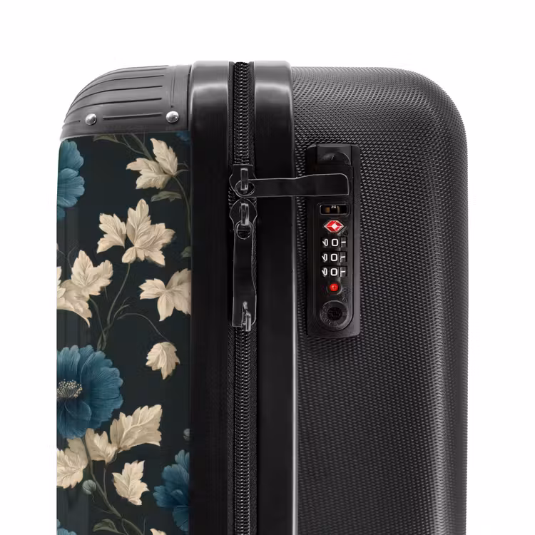 Suitcase - Botanical - Flowers - Blue — 6