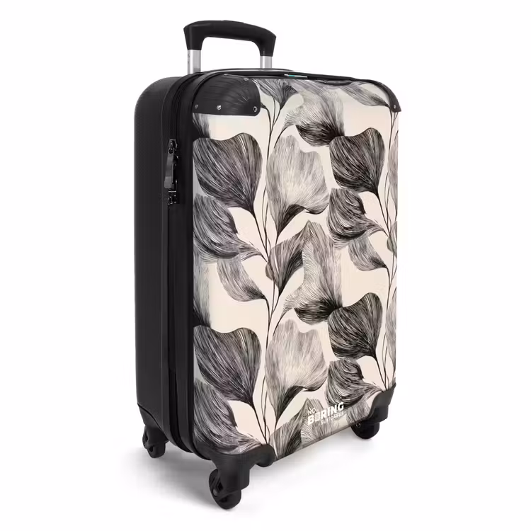 Suitcase - Botanical - Leaves - Black — 2