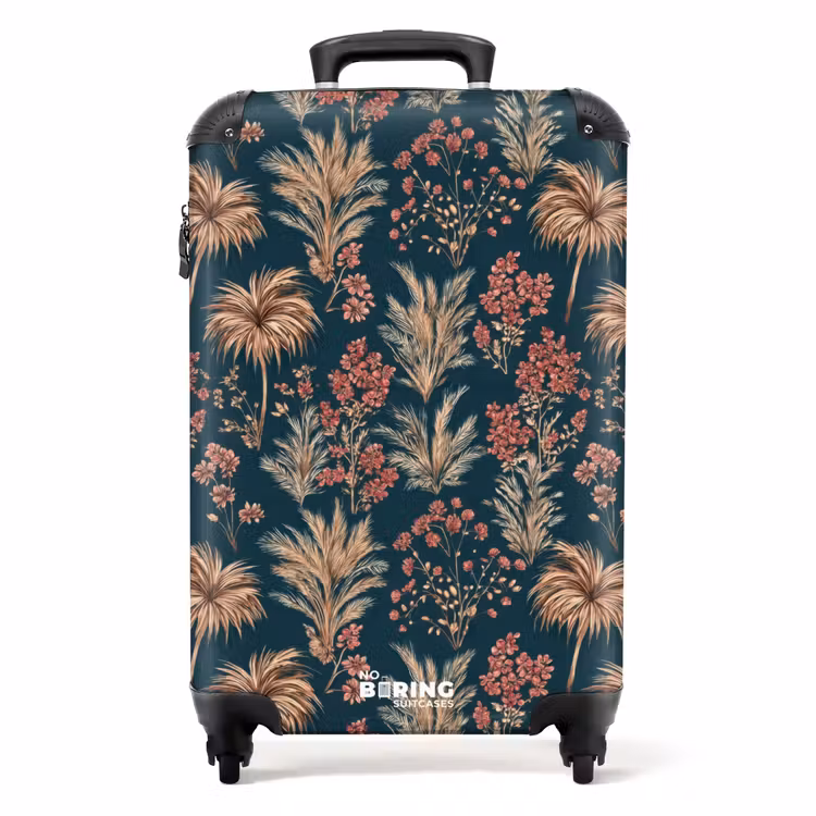 Suitcase - Botanical - Pattern - Blue — 1