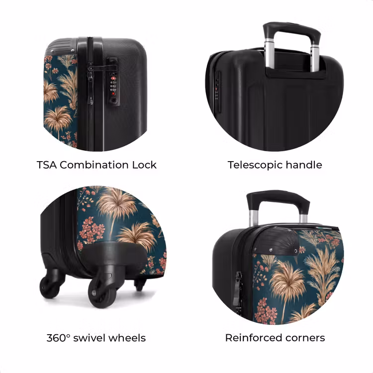 Suitcase - Botanical - Pattern - Blue — 8