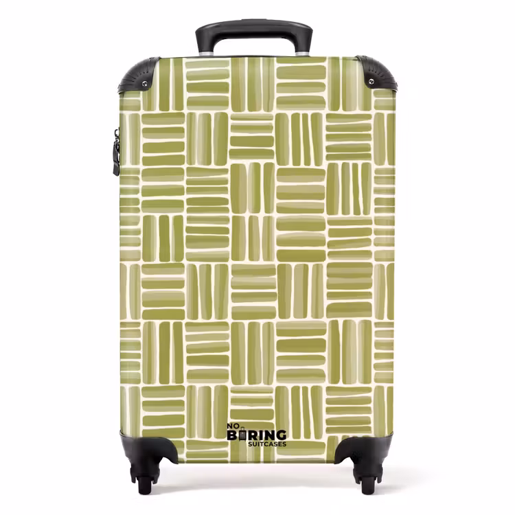 Suitcase - Braid - Pattern - Green — 1
