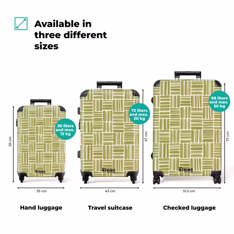 Suitcase - Braid - Pattern - Green — 3