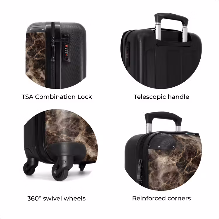 Suitcase - Brown - Gold - Marble — 8