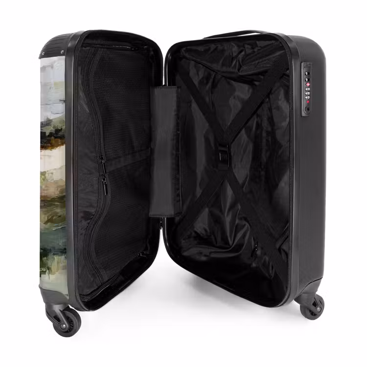 Suitcase - Brush strokes - Green - Abstract - Japandi — 5