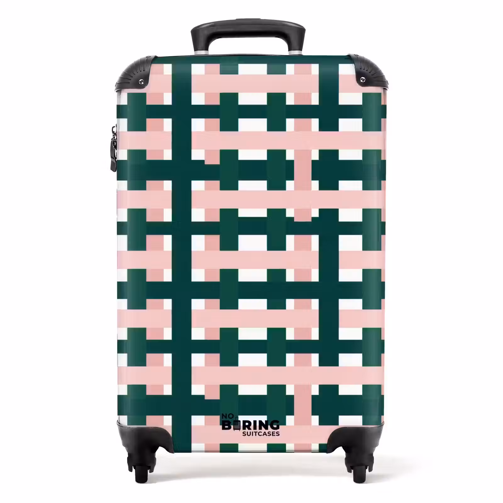 Suitcase - Braid pattern - Green - Pink - Graphic — 1