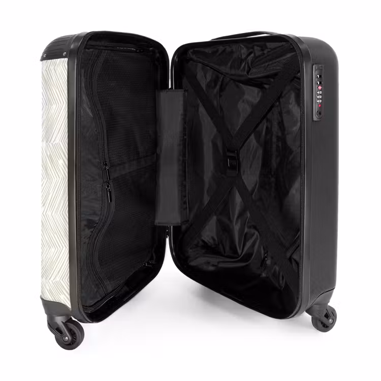 Suitcase - Abstract - Diamonds - Beige — 5