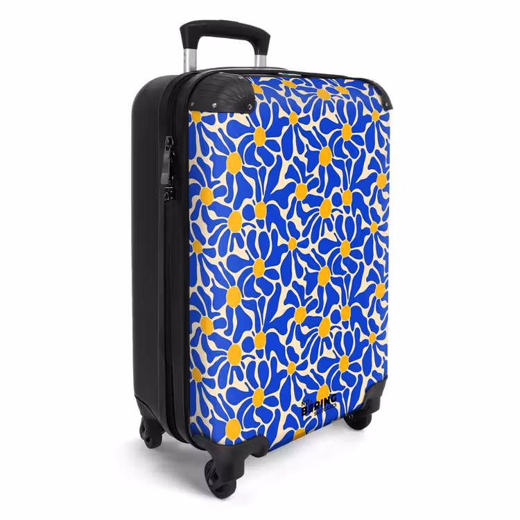 Suitcase - Abstract - Flower - Blue — 2