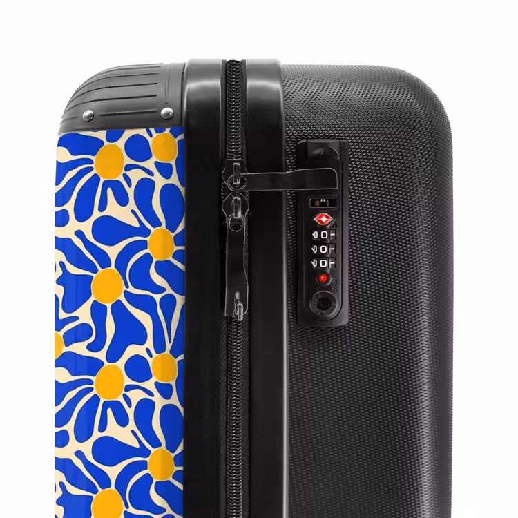Suitcase - Abstract - Flower - Blue — 6
