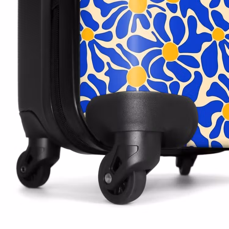 Suitcase - Abstract - Flower - Blue — 7