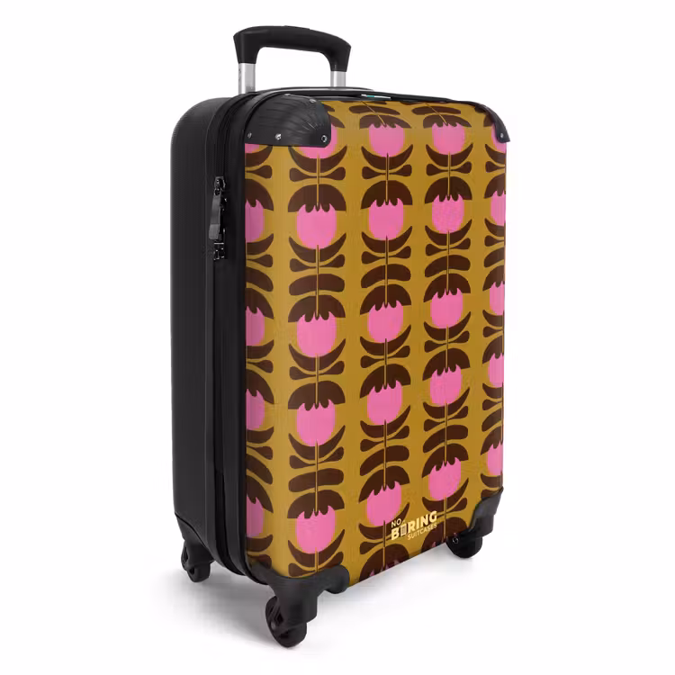 Suitcase - Abstract - Flowers - Pink — 2
