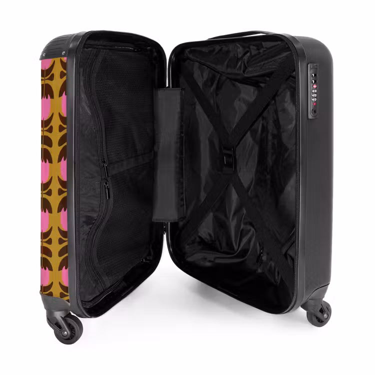 Suitcase - Abstract - Flowers - Pink — 5