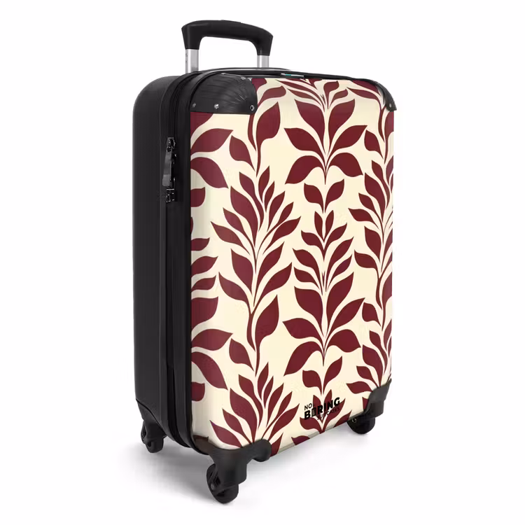 Suitcase - Abstract - Leaves - Burgundy — 2