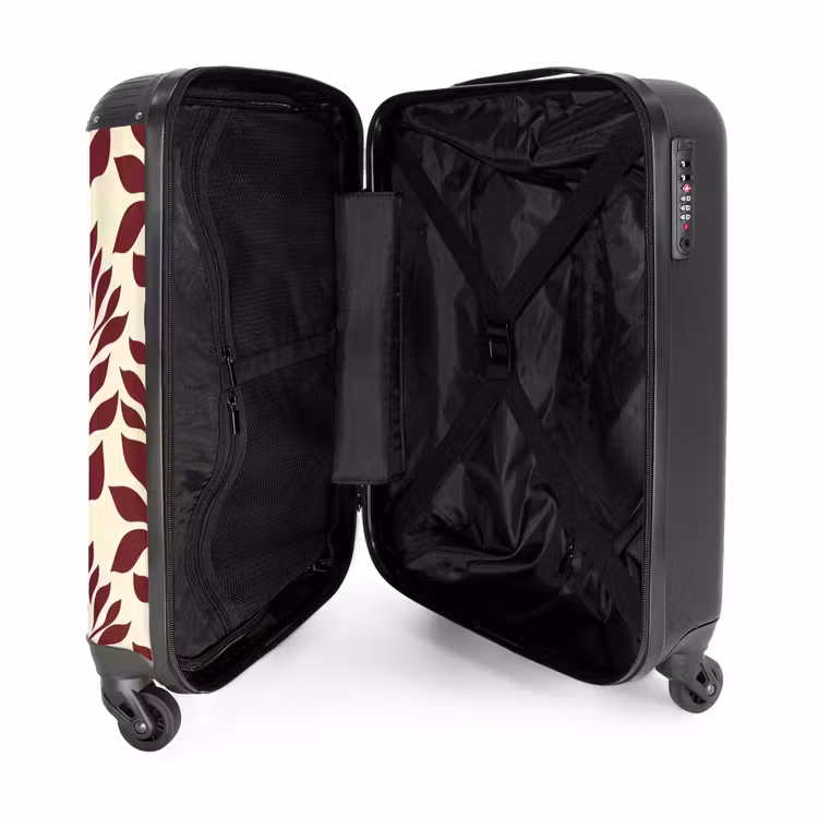 Suitcase - Abstract - Leaves - Burgundy — 5