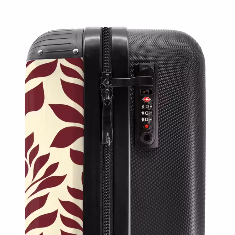 Suitcase - Abstract - Leaves - Burgundy — 6