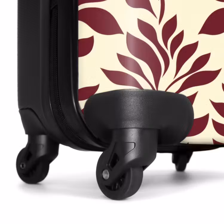 Suitcase - Abstract - Leaves - Burgundy — 7