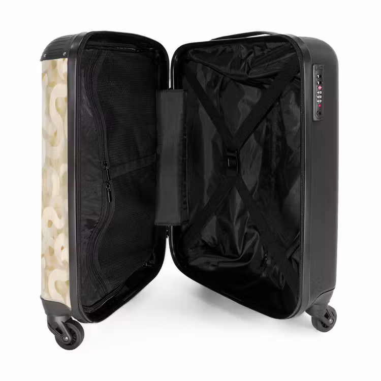 Suitcase - Abstract - Lines - Beige — 5