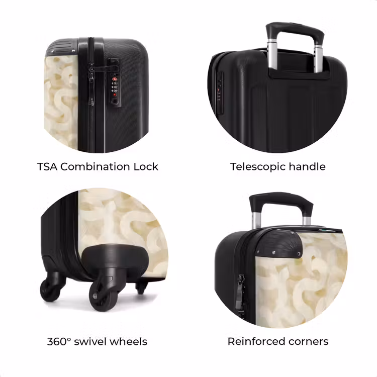 Suitcase - Abstract - Lines - Beige — 8