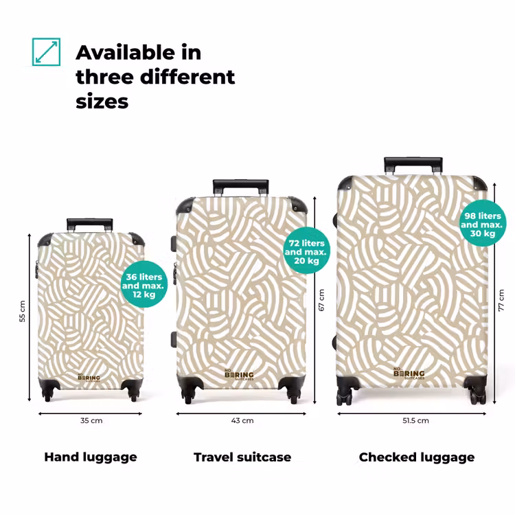 Suitcase - Abstract - Modern - Beige — 3