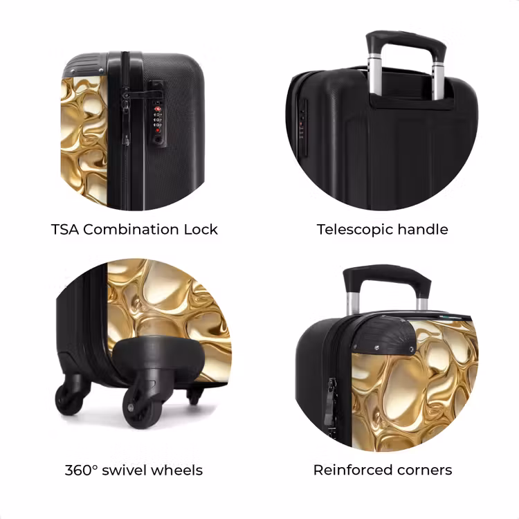 Suitcase - Abstract - Modern - Gold — 8