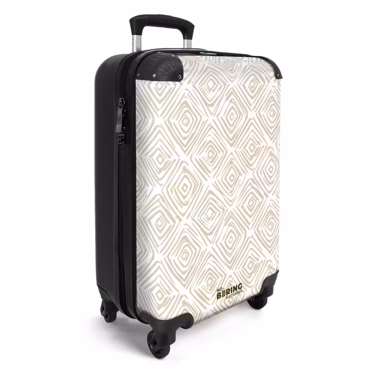 Suitcase - Abstract - Plaid - Beige — 2
