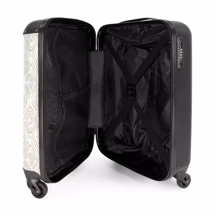 Suitcase - Abstract - Plaid - Beige — 5