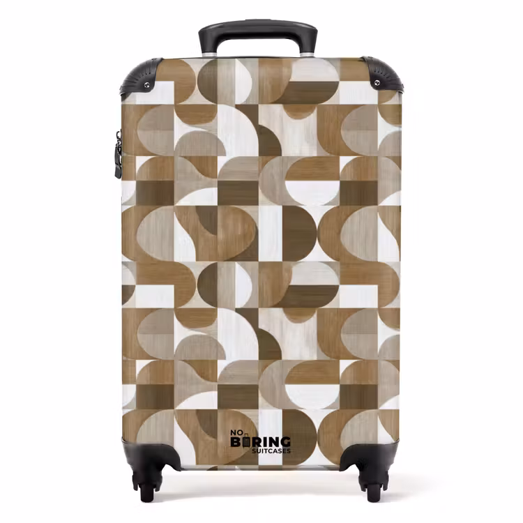 Suitcase - Abstract - Retro - Brown — 1