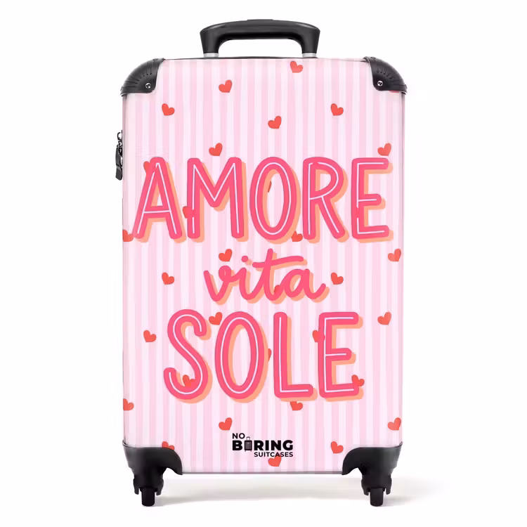 Suitcase - Amore vita sole - Pink - Hearts — 1