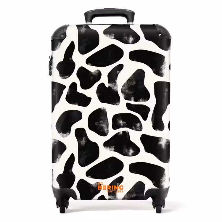 Suitcase - Animal pattern - Spots - Black - White — 1