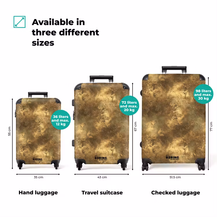 Suitcase - Antique - Metallic look - Gold — 3