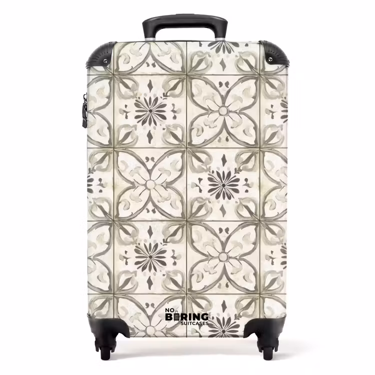 Suitcase - Antique - Tile - Beige — 1