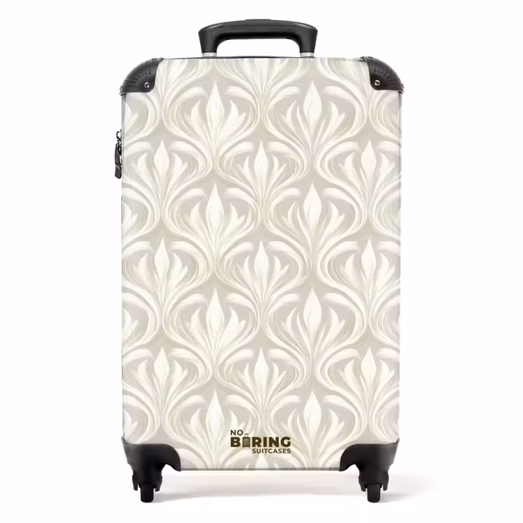 Suitcase - Baroque - Pattern - Beige — 1