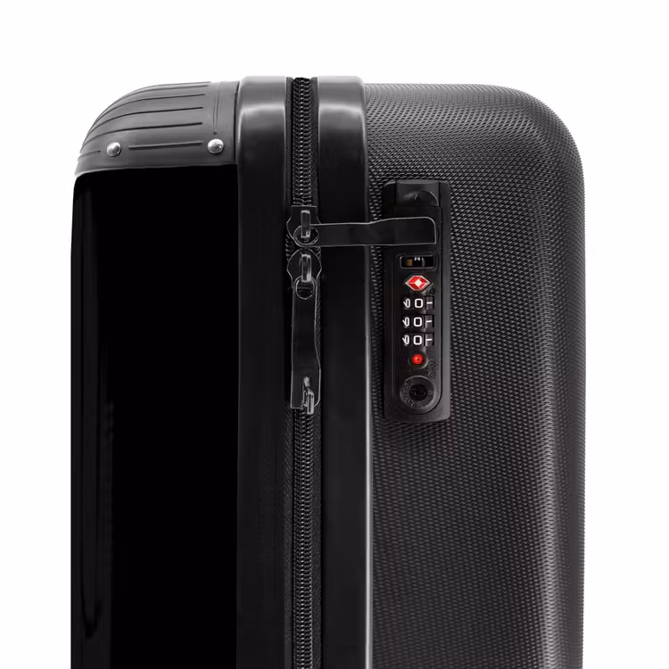 Suitcase - Black background with green hibiscus flower — 6