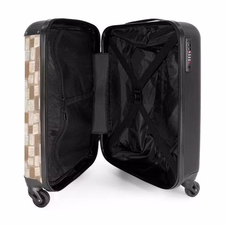 Suitcase - Block - Pattern - Brown — 5