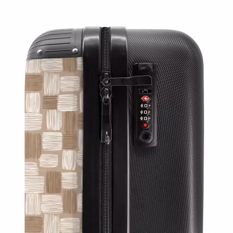 Suitcase - Block - Pattern - Brown — 6