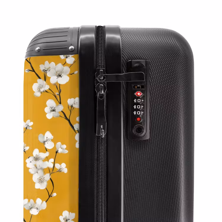 Suitcase - Blossom Branch - Watercolor - Yellow — 6
