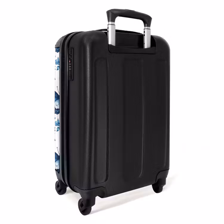Suitcase - Blue - Butterflies - Flowers - White — 4