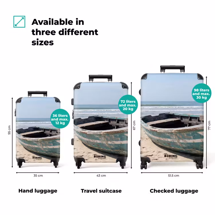 Suitcase - Boat - Sandy beach - Sea — 3