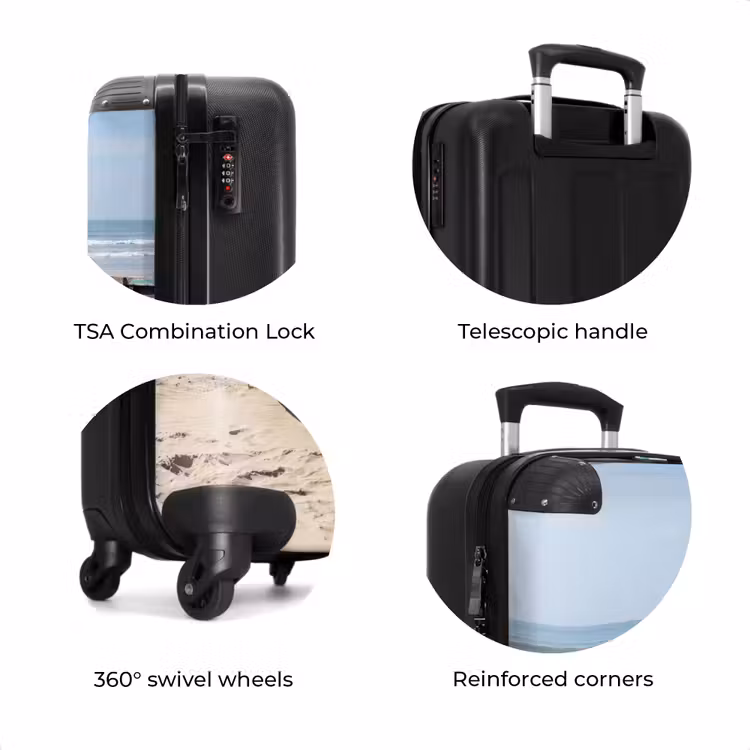 Suitcase - Boat - Sandy beach - Sea — 8
