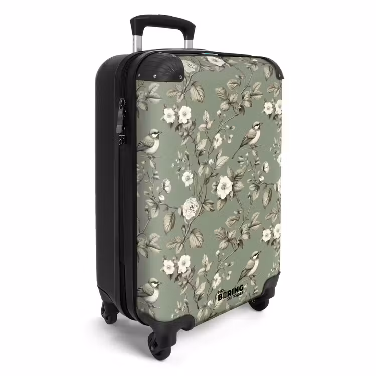 Suitcase - Botanical - Birds - Green — 2