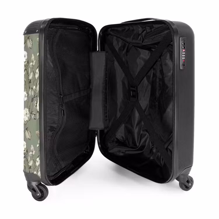 Suitcase - Botanical - Birds - Green — 5